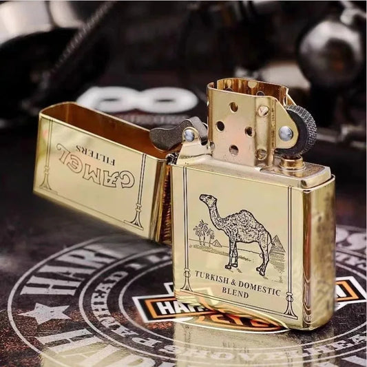 2025 new kerosine lighter windproof cigarette accessories men's gift can be DIY