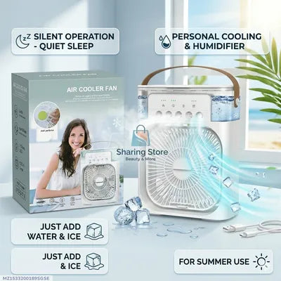 ❄️ Portable Mini Air Cooler Fan with Humidifier – Stay Cool Anywhere! ❄️