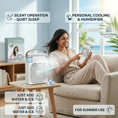 ❄️ Portable Mini Air Cooler Fan with Humidifier – Stay Cool Anywhere! ❄️