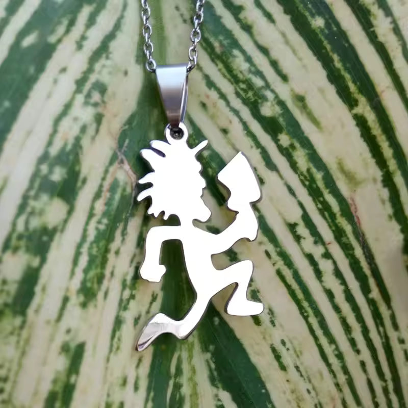 Stainless Steel Hatchet Man Charm Pendant Necklace For Men Women Funny Jewelry