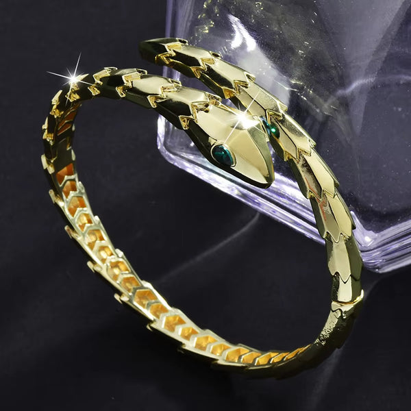 Snake Shaped Adjustable Cuff Ring Set Fashion