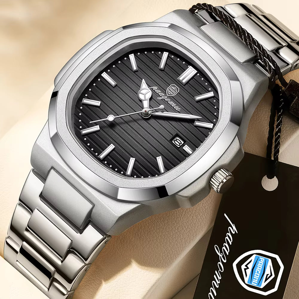 PAAZOMU Luxury Man Wristwatch Waterproof Luminous Chronograph Watch