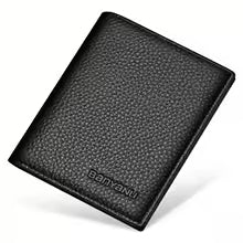 Vertical Short Wallets for Men Genuine Leather Rfid Blocking Wallet Men Coin Pocket Slim Card Holder Minimalist Small Purse