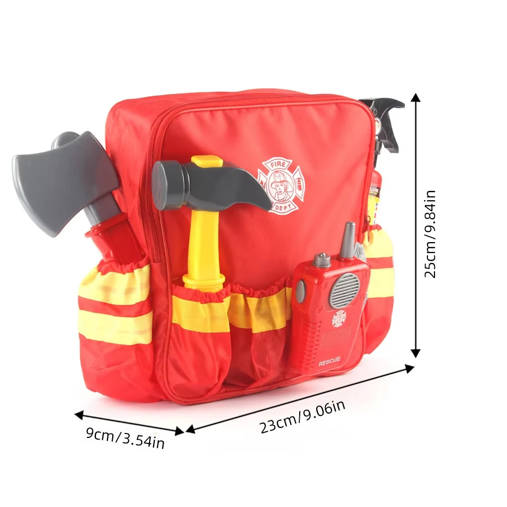 Career Role Play Toy Tools Firefighter Tools Toolbox Cosplay Pretend Toys Children's Games Work Tools Fireman educational Toys