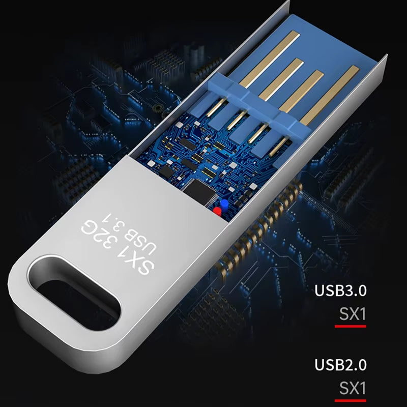 Metal USB Flash Drive USB 3.0 128GB 256GB 512GB High Speed Metal Mini U Disk Pendrive 1TB 2TB Memory Stick