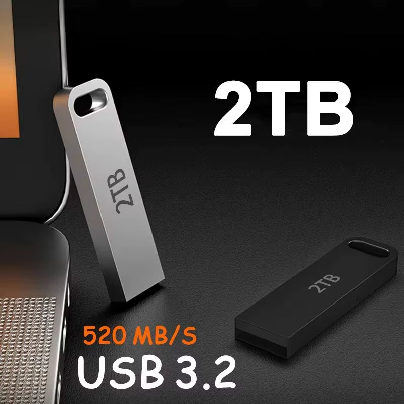 Metal USB Flash Drive USB 3.0 128GB 256GB 512GB High Speed Metal Mini U Disk Pendrive 1TB 2TB Memory Stick