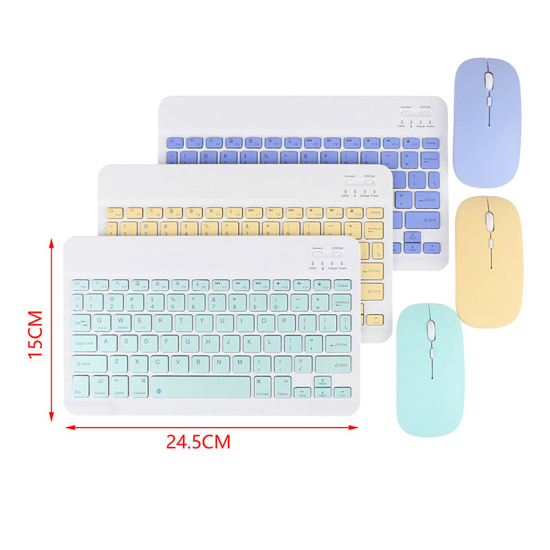 Wireless Bluetooth Keyboard & Mouse Set (7x10 Inch) – Multi Color