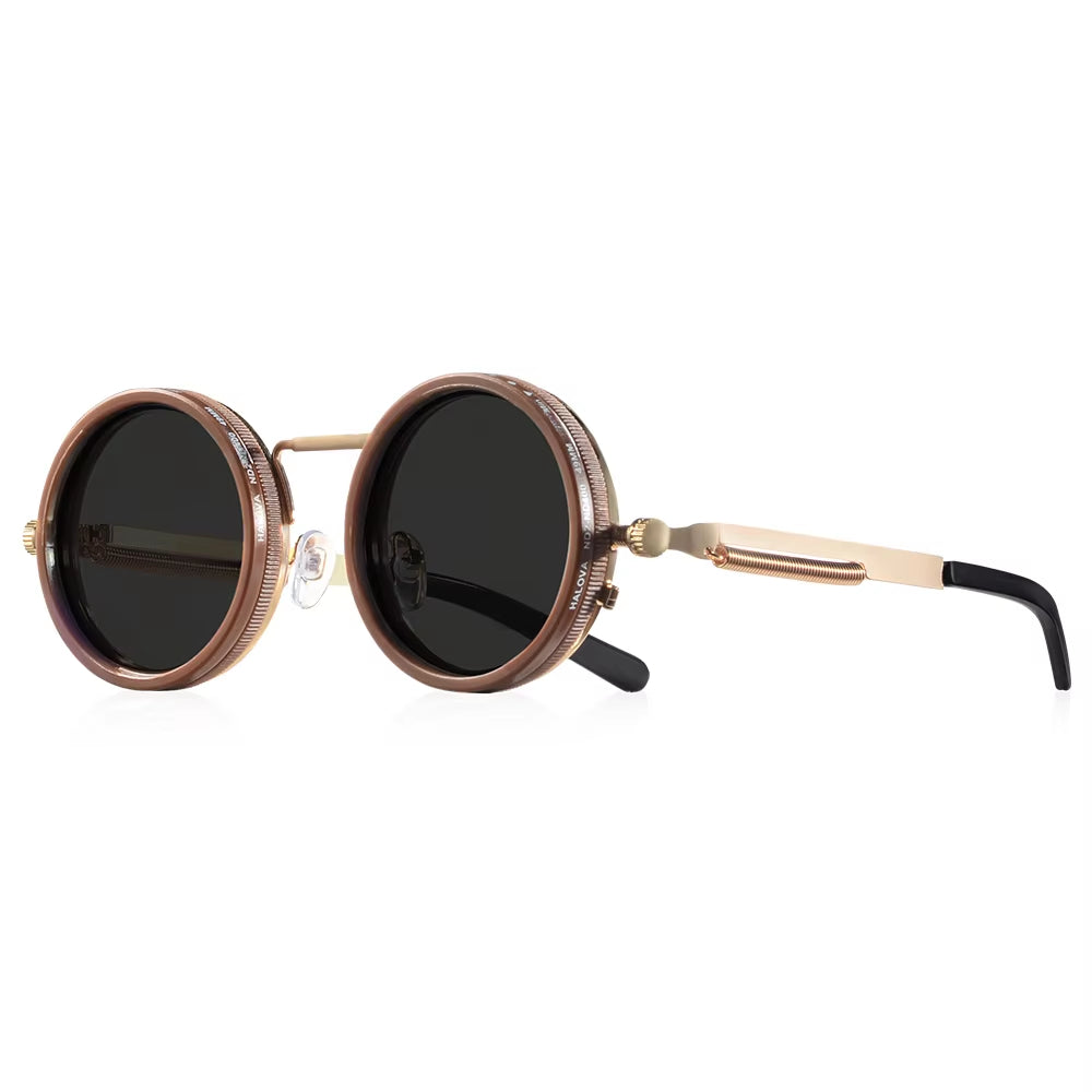 CRIXALIS Polarized Round Sunglasses ND9 Adjustable Dimming Men Women Retro Punk Men's Fishing Eyeglasses Outdoor Shades UV400