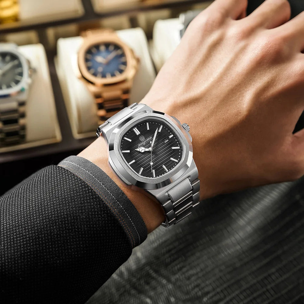 PAAZOMU Luxury Man Wristwatch Waterproof Luminous Chronograph Watch