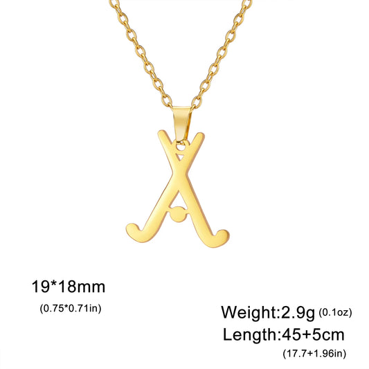 Hockey Pendant Stainless Steel Necklace Men's And Women's Fashionable Casual Sports Birthday Gift Jewelry Gift New Style