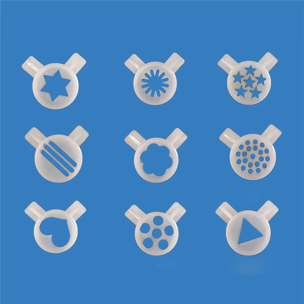 9pcs 33mm Fancy Modeling Ice Cream Machine Parts Nozzle Spare Parts Inner Diameter 29mm Modeling Cap for Lecon